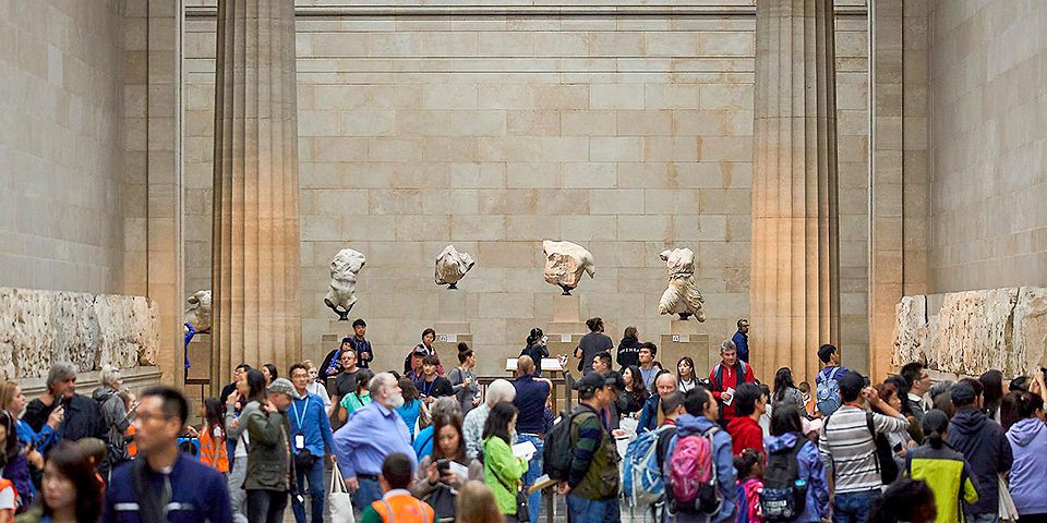 Экспозиция в Британском музее, где демонстрируются скульптуры Парфенона. Фото: The British Museum