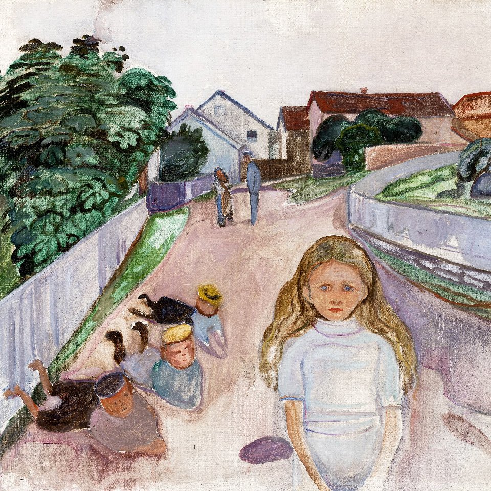 Эдвард Мунк. «Играющие дети на улице в Осгордстранде». 1901-1903. Фото: KODE Bergen Art Museum, the Rasmus Meyer Collection