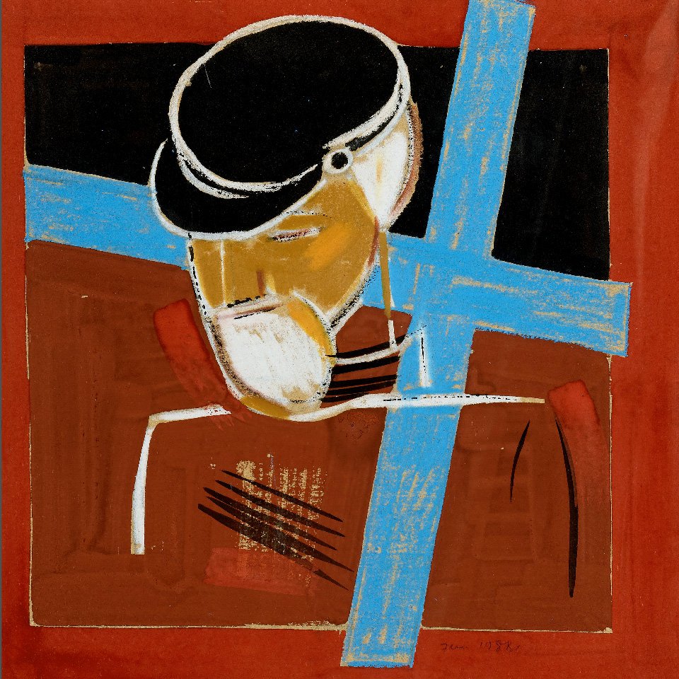 Эдуард Штейнберг. «Человек с голубым крестом». 1988. Фото: Государственная Третьяковская галерея