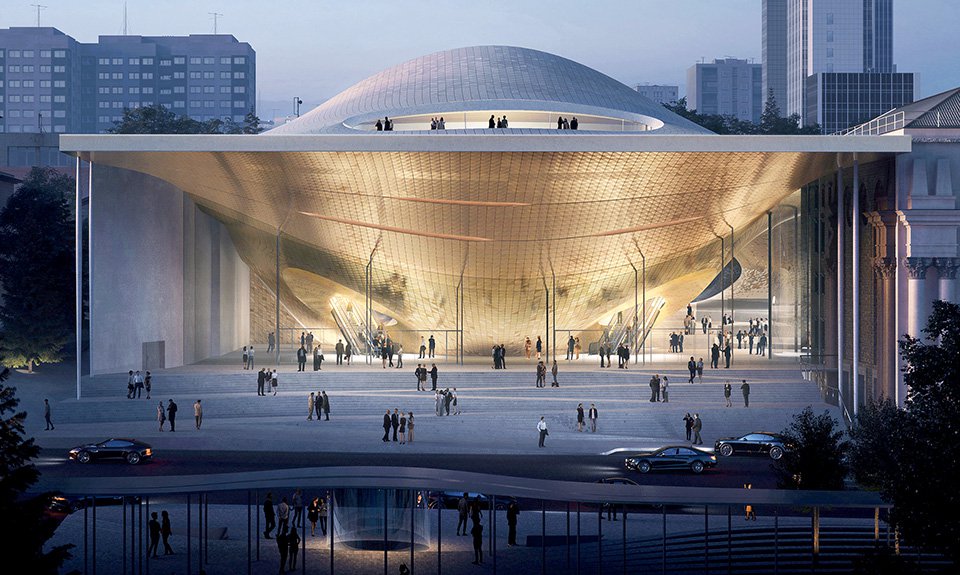 Проект филармонии в Екатеринбурге, разработанный бюро Zaha Hadid Architects. Фото: Zaha Hadid Architects