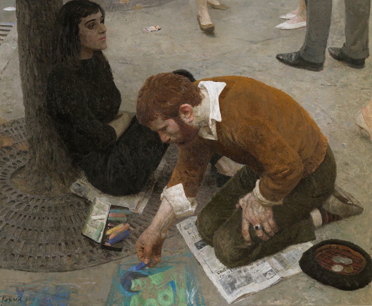 Г.М. Коржев. Художник. 1961. Холст, масло. 160 × 195. Третьяковская галерея