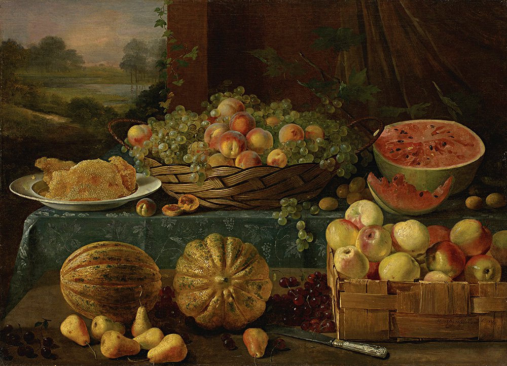 Иван Хруцкий. «Натюрморт с фруктами и сотами». Фото: Аукционный дом MacDougall’