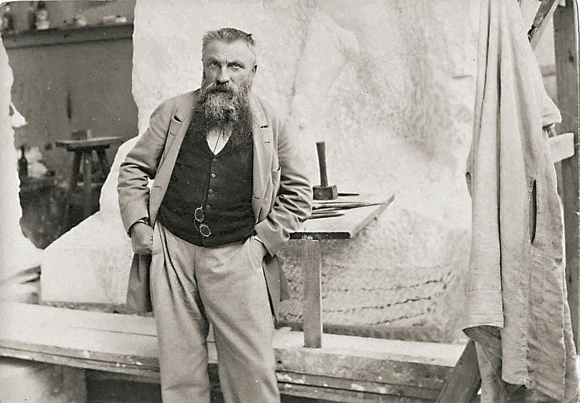 Скульптор Огюст Роден в своей мастерской в 1898 г. Фото: Paul François Arnold Cardo