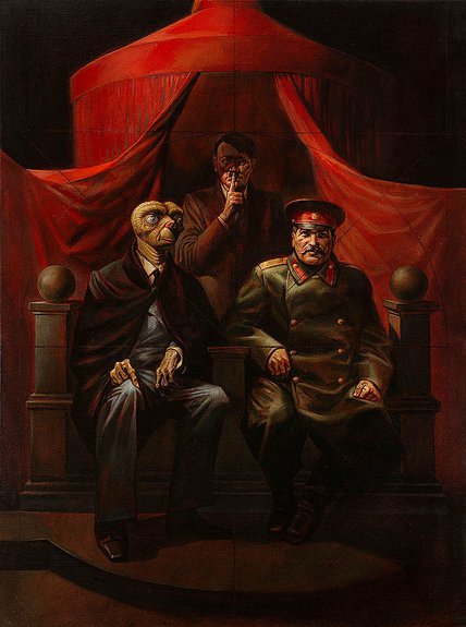 Виталий Комар и Александр Меламид. «Ялтинская конференция». Из серии «Ностальгический социалистический реализм». 1982. MacDougall’s, 7 июня. Эстимейт £80–120 тыс.