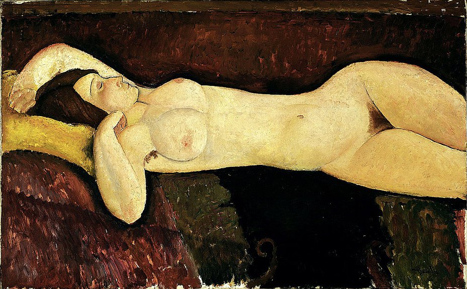 Амедео Модильяни. «Лежащая обнаженная». 1919. Фото: Museum of Modern Art, New York