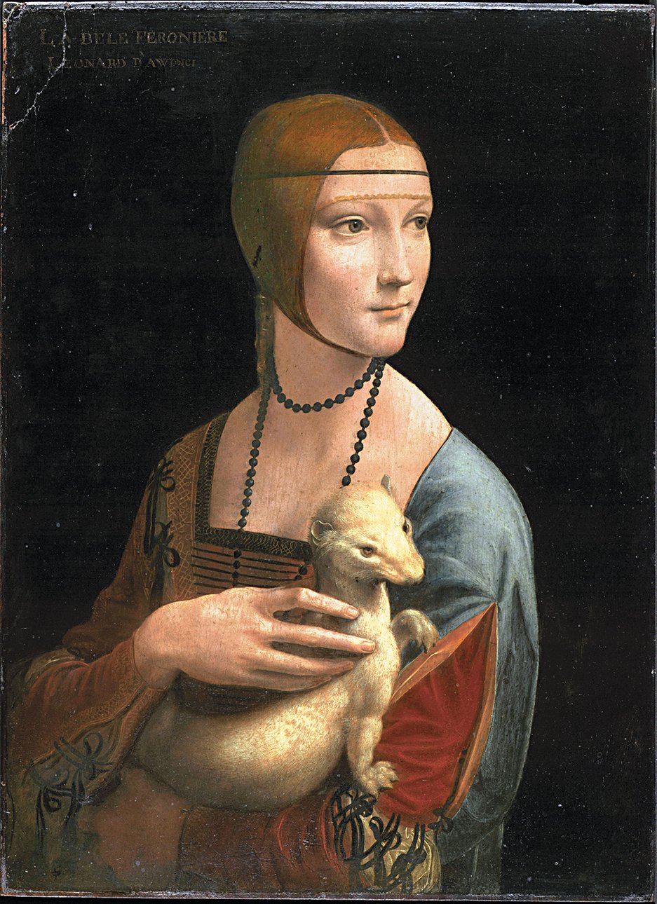 Леонардо да Винчи. «Дама с горностаем». 1489–1490. Национальный музей, Краков. Иллюстрация из книги. Фото: Издательство «Слово»