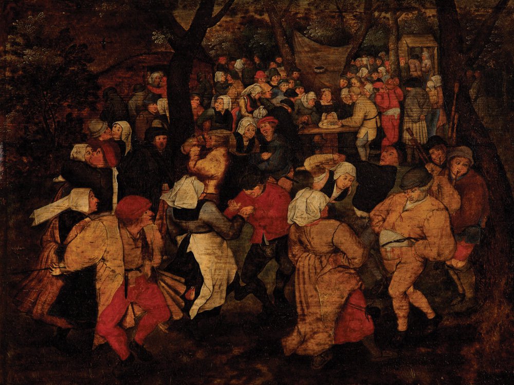 Картина «Свадебный танец на открытом воздухе» до реставрации. Сourtesy of HOLBURNE MUSEUM