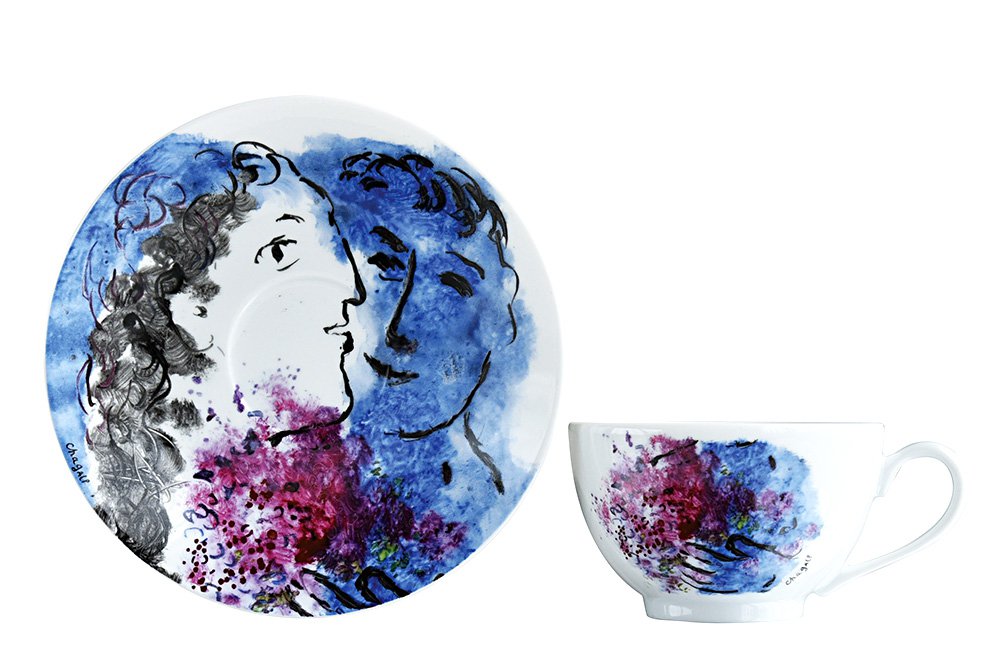 Предметы из новой коллекции «Букет цветов Марка Шагала» Дома Bernardaud. Фото:  © ADAGP, Paris, 2019-Chagall ® (6)