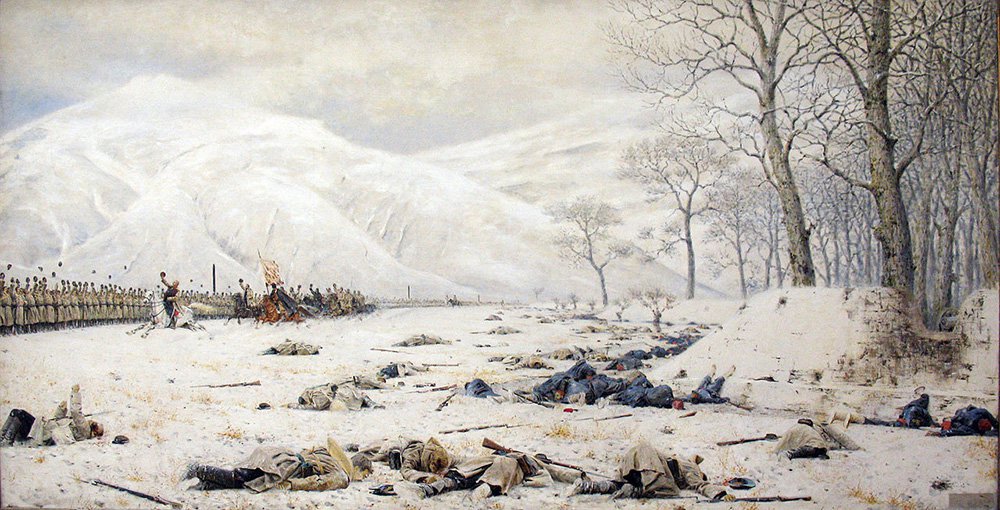 Василий Верещагин. «Шипка-Шейново. Скобелев под Шипкой». До 1890. Государственный Русский музей