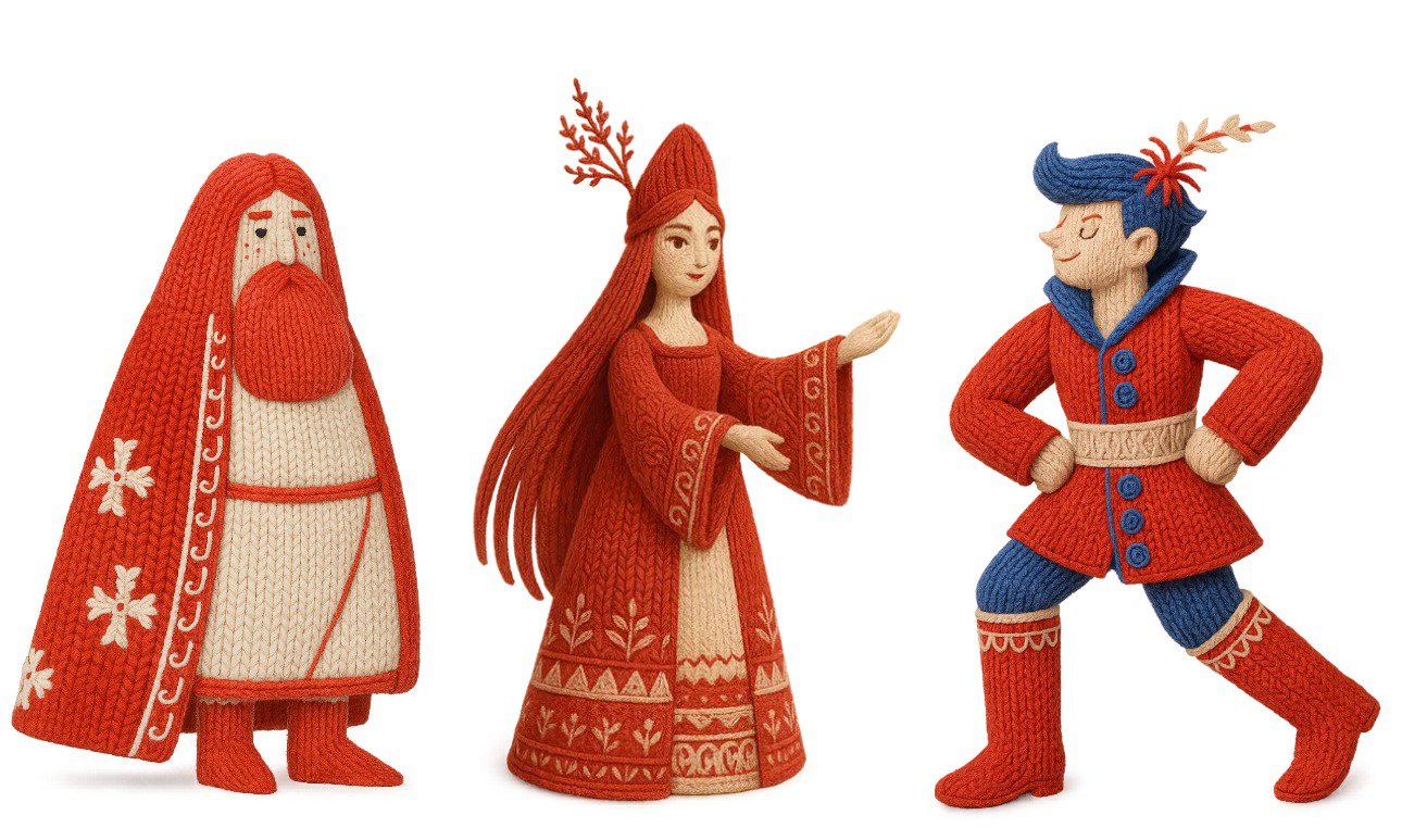 Авторские иллюстрации проекта «Новогодничайте с домашним театром» от ВТБ.  Фото: ВТБ