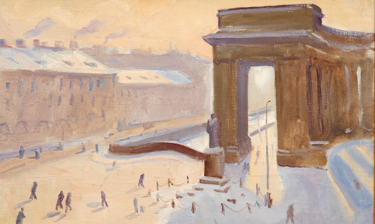 Николай Лапшин. «Вид из окна Детгиза на Казанский собор». 1935. Фото: Галеев-Галерея