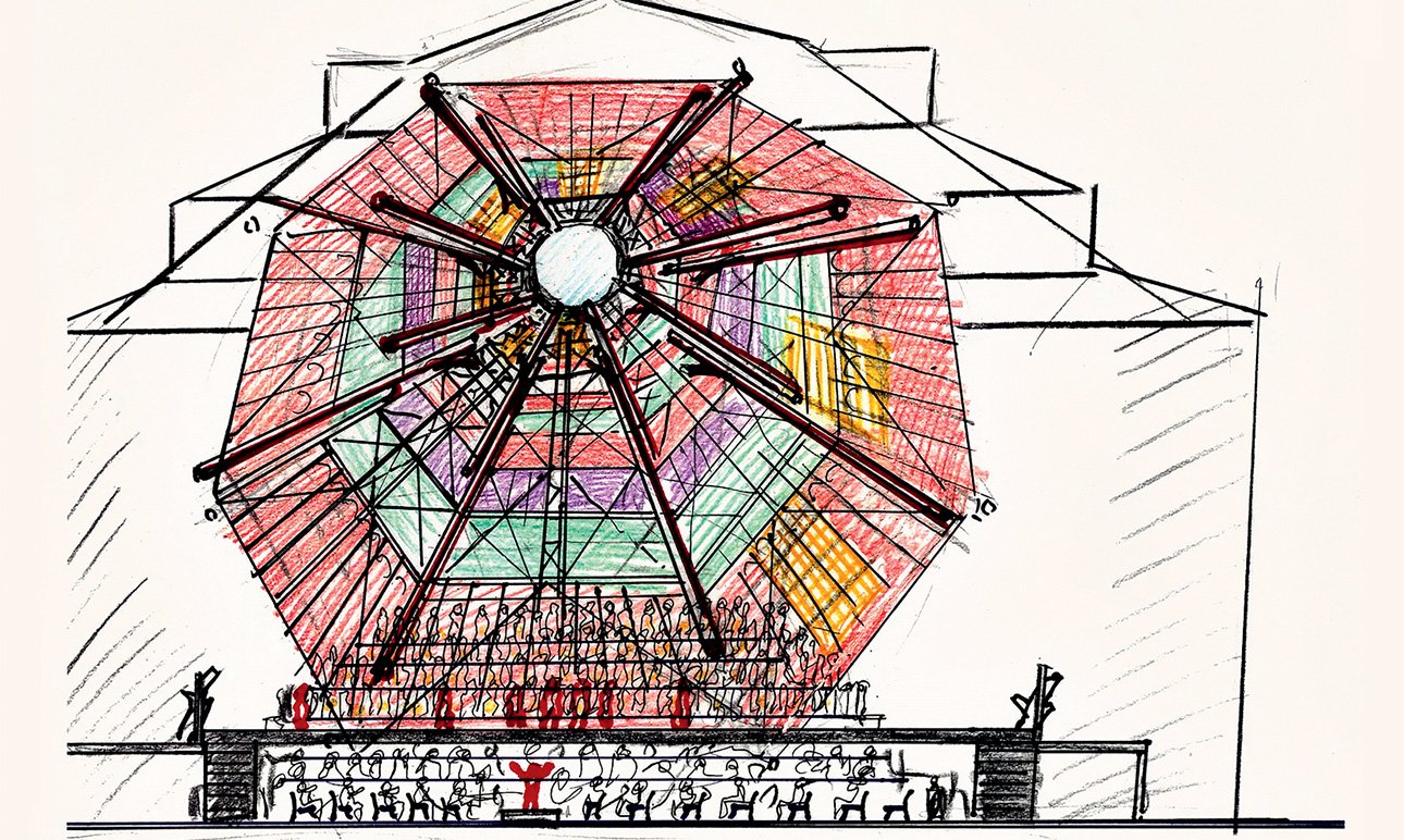 Илья и Эмилия Кабаковы. Проект постановки оперы Оливье Мессиана "Святой Франциск Ассизский". Эскиз. 2003 Фото: Ilya and Emilia Kabakov