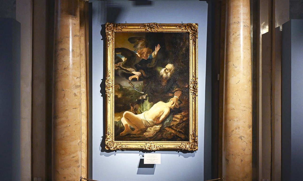 Полотно Рембрандта «Жертвоприношение Авраама» 1635 года, в 1779 году вошедшее в собрание Эрмитажа, отреставрировали. Фото: Алексей Бронников/Государственный Эрмитаж