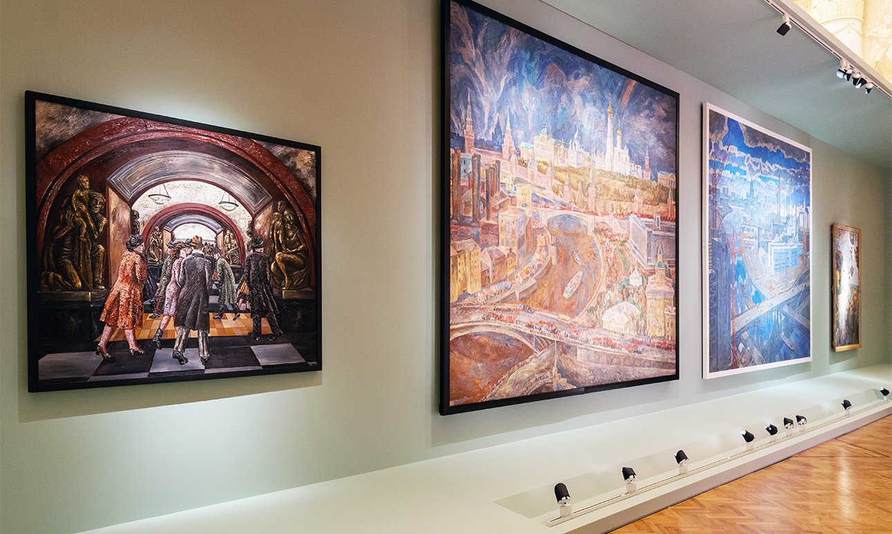 Выставка «Образ Москвы в русском искусстве из коллекции Государственного Русского музея».  Фото: пресс-служба ВДНХ