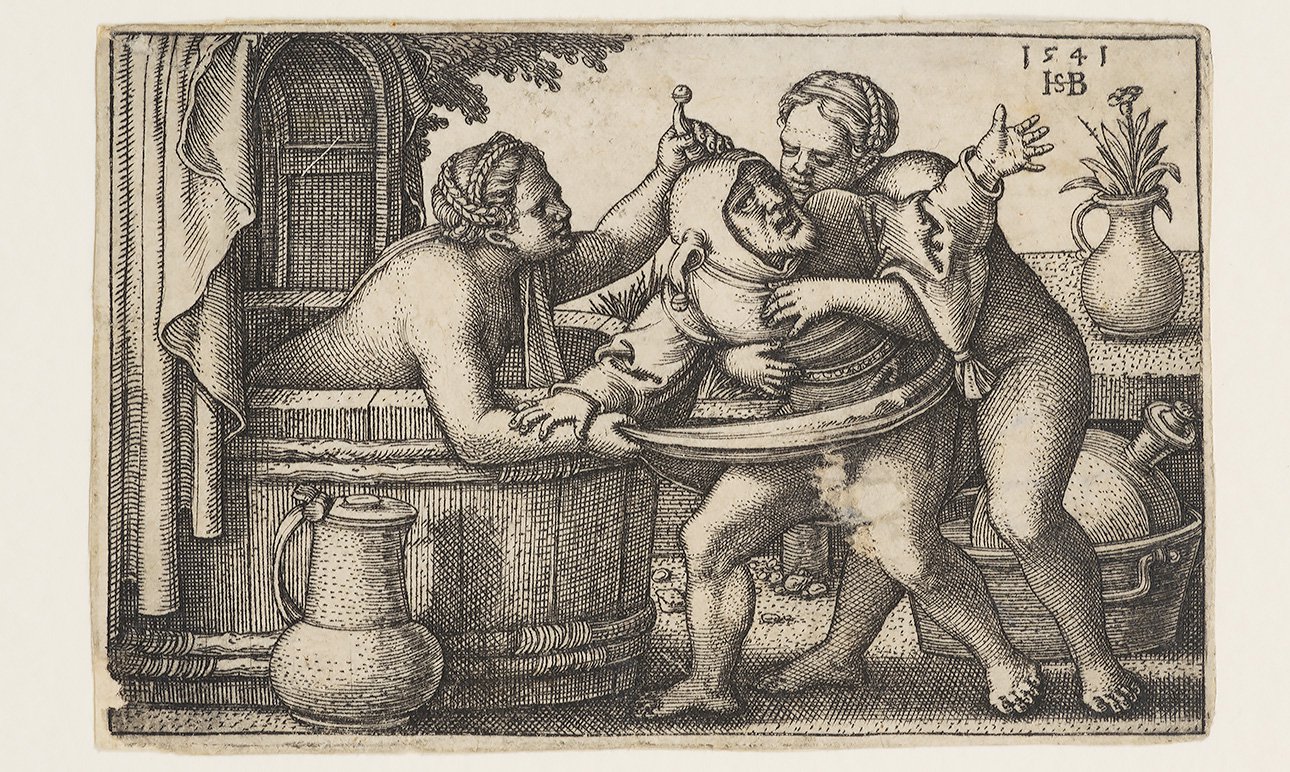 Ганс Зебальд Бехам. «Шут и две купальщицы». 1541.  Фото: Metropolitan Museum of Art