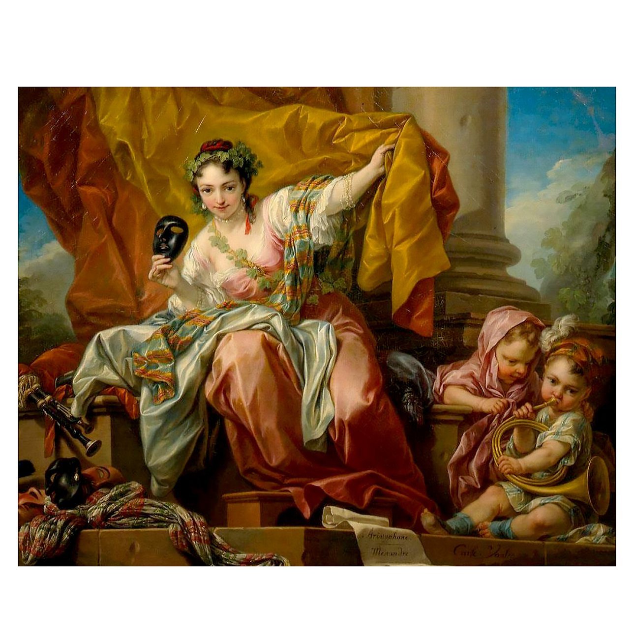 Шарль-Андре Ван Лоо. «Аллегория комедии». 1752.  Фото: ГМИИ им. А.С.Пушкина