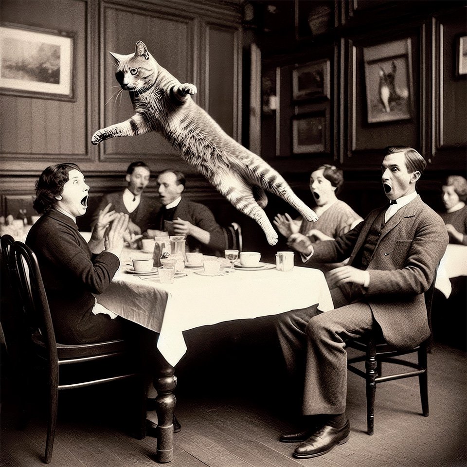 Николай Васильев. Из серии «Левитация Барсика». 2024.   Фото: ДК Громов