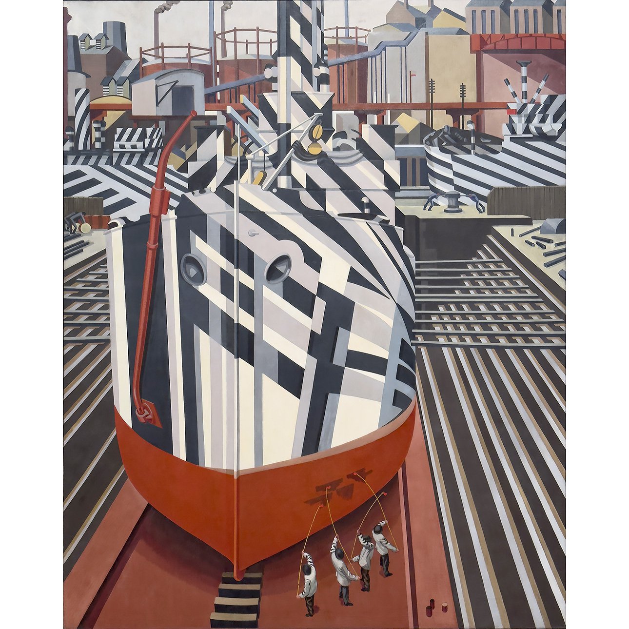 Эдуард Уодсворт. «Ослепительные корабли в сухом доке Ливерпуля». 1919.  Фото: National Gallery of Canada