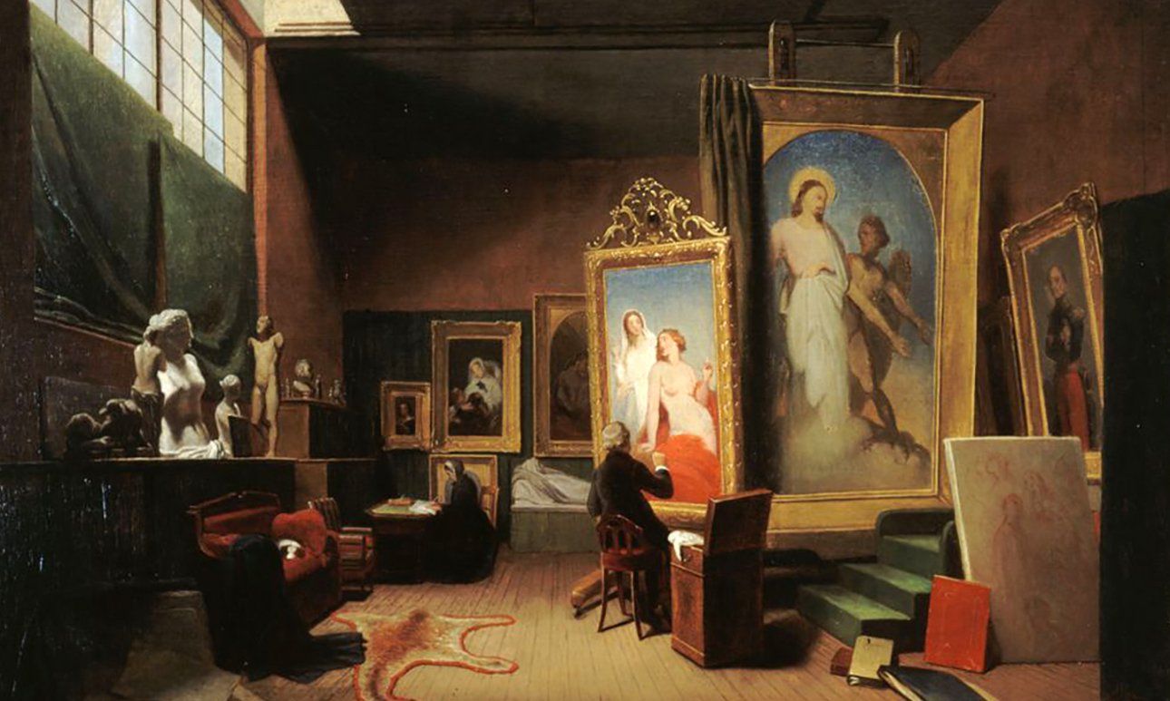 Ари Йоханнес Ламме. «Студия Ари Шеффера в его доме». 1851.  Фото: Musée de la Vie Romantique