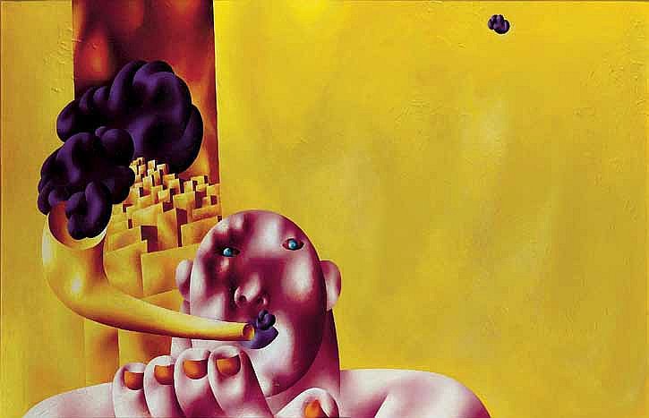 Олег Целков. Курильщик. 1969.