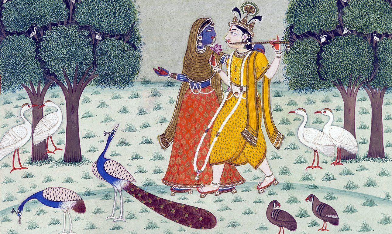 «Кришна и Радха, обменявшиеся одеждами». XVIII в. Фото: Государственный Эрмитаж