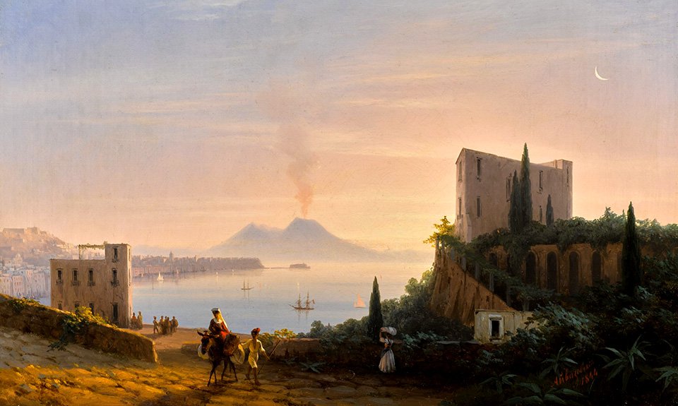 Один из итальянских пейзажей Ивана Айвазовского, проданных на аукционе. Вид на Неаполитанский залив. 1844. Фото: Sotheby’s
