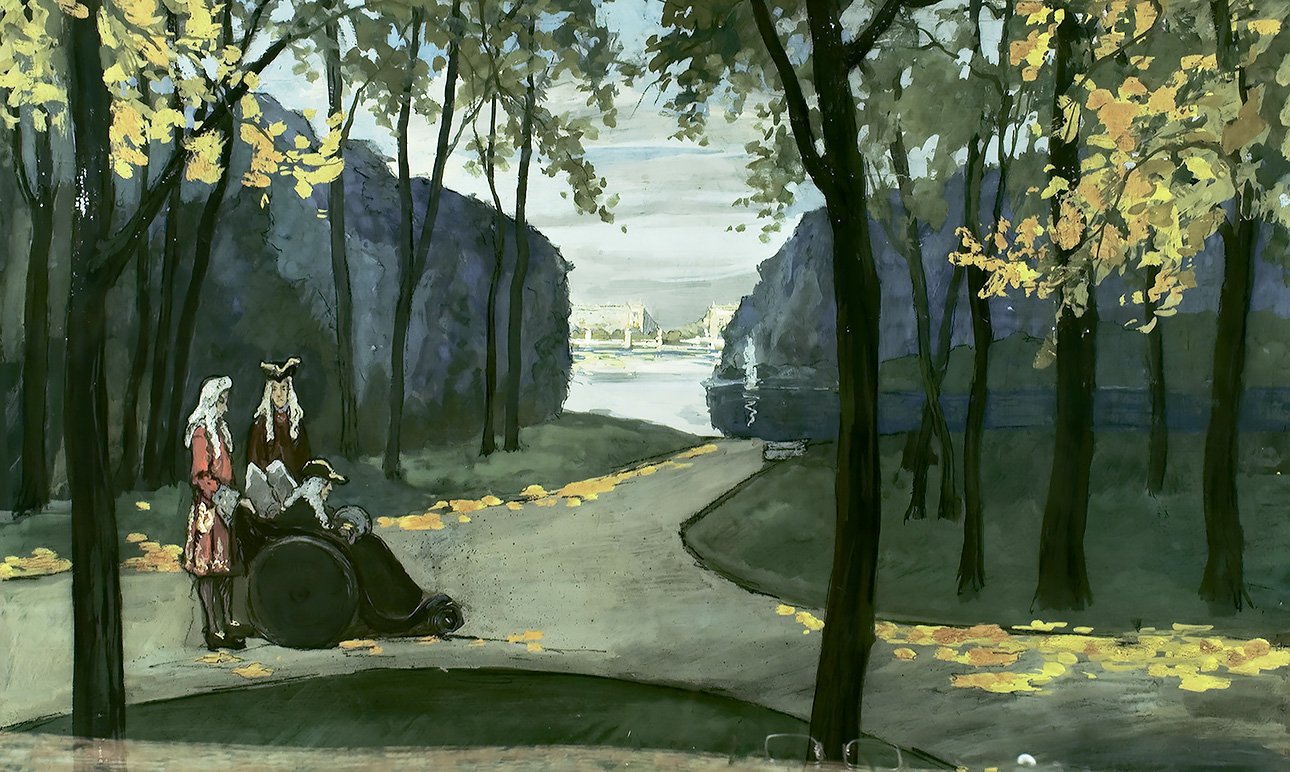 Александр Бенуа. «Прогулка короля». 1897. Фото: Собрание семьи Палеевых