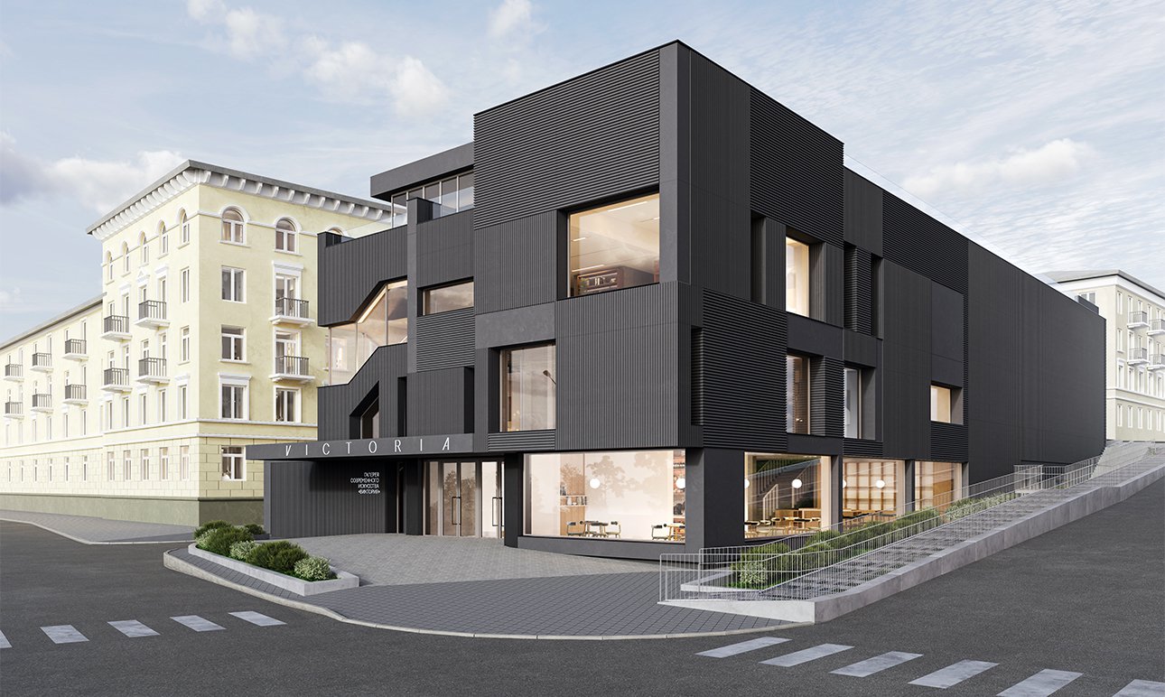 Рендер нового здания галереи «Виктория».  Фото: Галерея «Виктория»