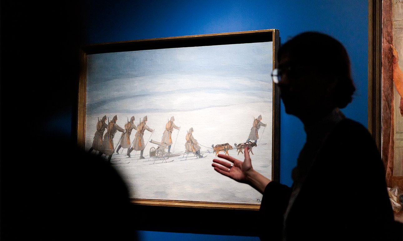 Выставка «Волга. Москва. Нева. Саратовские символисты в Москве и Ленинграде 1920–1940-х» в павильоне «Рабочий и колхозница». Фото: Музей Москвы