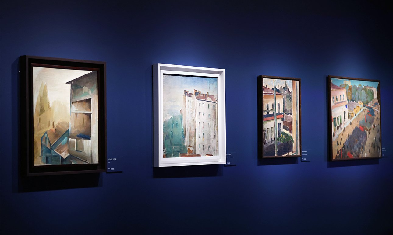 Выставка «Волга. Москва. Нева. Саратовские символисты в Москве и Ленинграде 1920–1940-х» в павильоне «Рабочий и колхозница». Фото: Музей Москвы