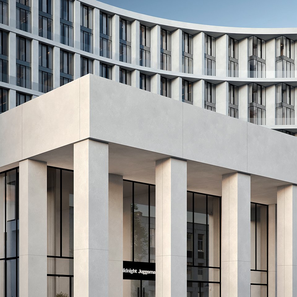 Торговая галерея на фоне клубного дома OPUS.  Фото: OPUS