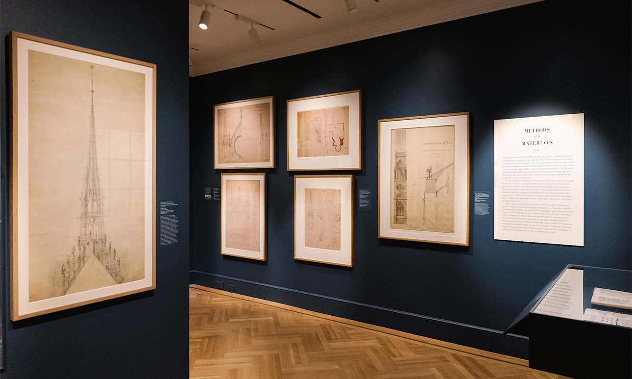 Выставка «Виолле-ле-Дюк. Рисуя миры» в Центре выпускников Бард-колледжа.  Фото: Da Ping Luo