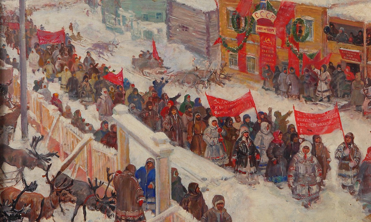 Федор Модоров. «Октябрьские торжества на Севере». 1929.  Фото: Музей современного искусства «Гараж»