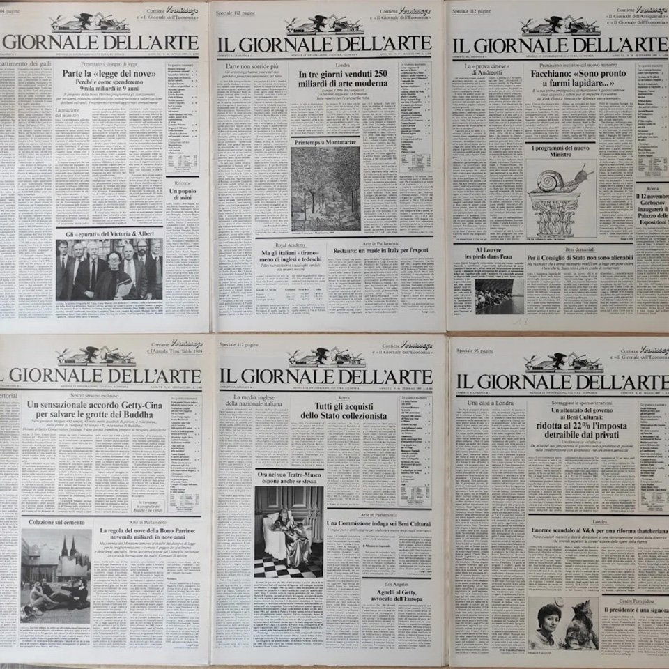 Ежемесячная газета Il Giornale dell’Arte, основанная Умберто Аллеманди. Фото: Wikimedia Commons