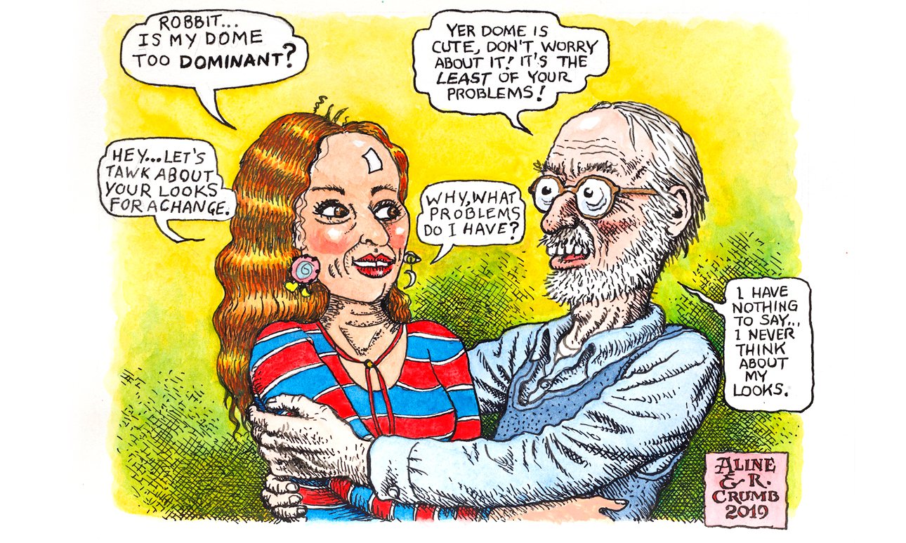 Роберт Крамб. «Robbit...Is My Dome Too Dominant?». 2019.  Фото: David Zwirner Los Angeles