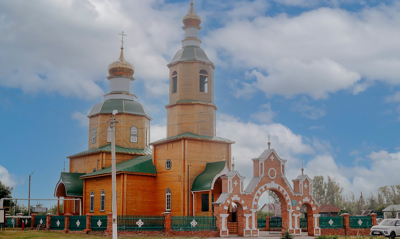 Храм Богоявления Господня в селе Прислониха Ульяновской области.  Фото: Ульяновский областной художественный музей
