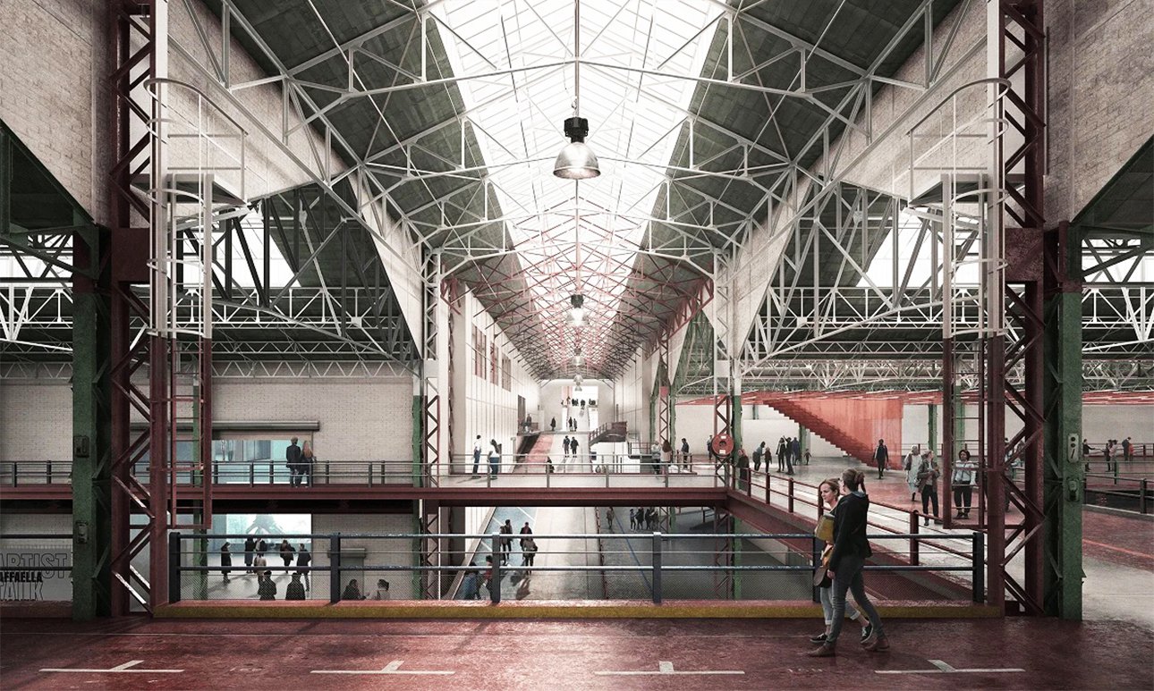 Грандиозное пространство бывшего гаража Citroën отдано современному искусству, в том числе экспонатам из Центра Помпиду , закрывшегося на реконструкцию.  Фото: Secchi Smith/Atelier KANAL