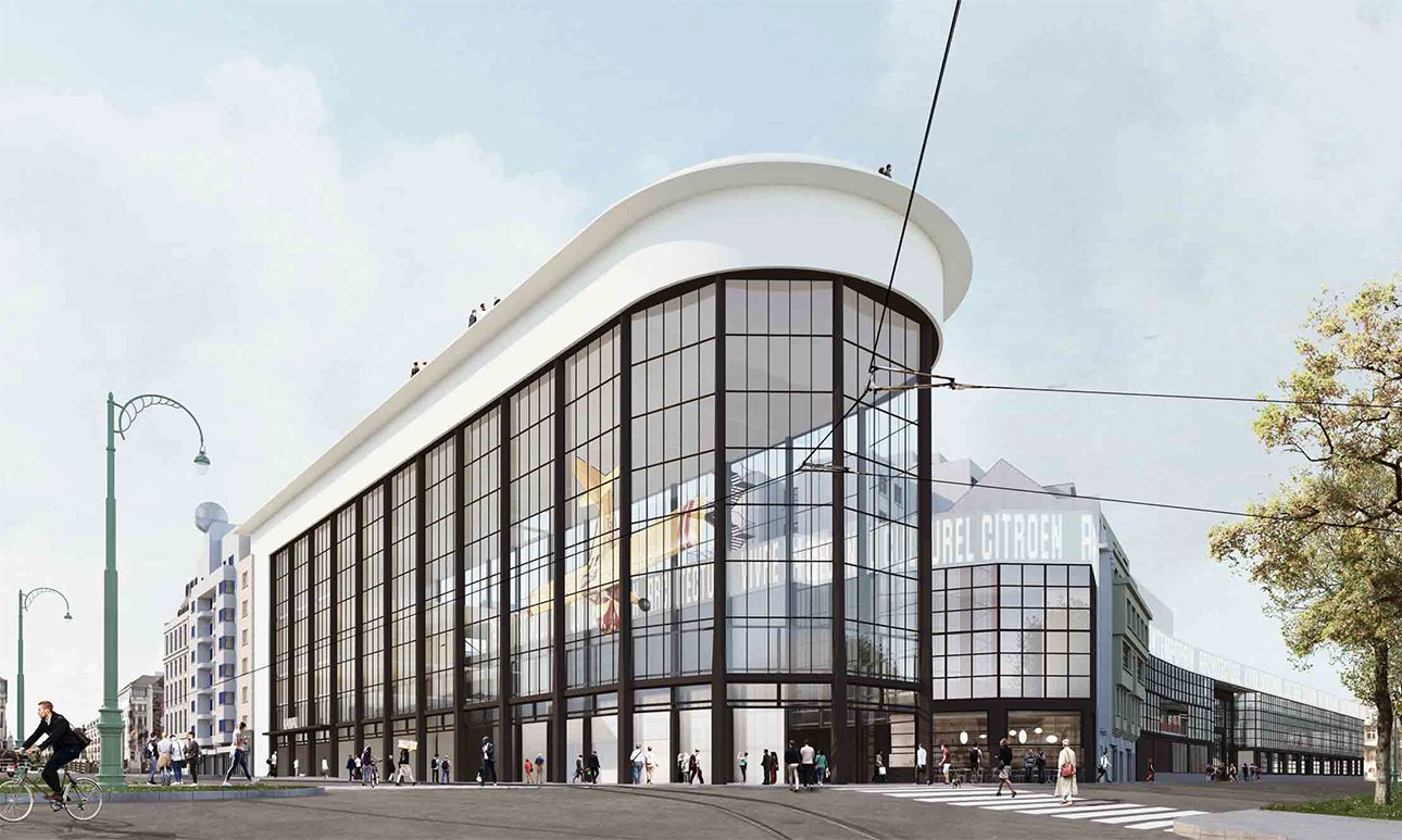 Бывший гараж компании Citroën, построенный в стиле ар-деко, теперь вмещает в себя музейные коллекции и временные художественные выставки.  Фото: Secchi Smith/Atelier KANAL