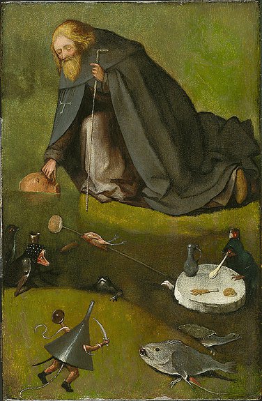 Иероним Босх. «Искушение святого Антония». 1500–1510. Художественный музей Нельсона — Аткинса, Канзас-Сити, фонд Уильяма Рокхилла Нельсона. © Rik Klein Gotink and image processing Robert G. Erdmann for the Bosch Research and Conservation Project