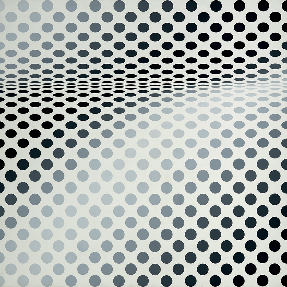 Бриджет Райли. «Сомневайся». 1964. Фрагмент. Фото: Tate Britain