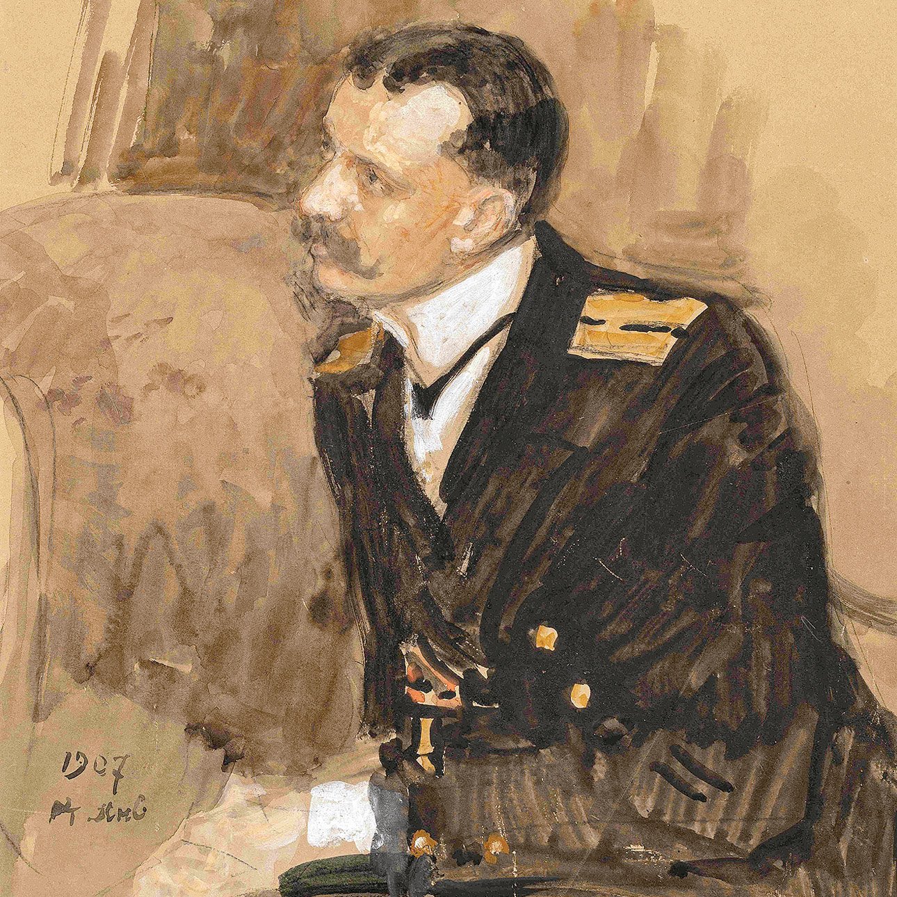 Илья Репин. «Портрет А.А. Нордмана». 1907.  Фото: коллекция Игоря Скибы