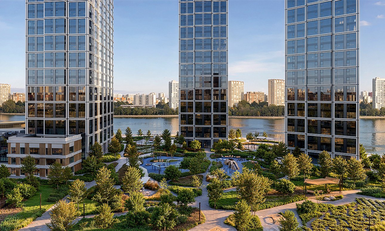 Любоваться видами на Москву-реку резиденты «Дрим Рива» могут как с набережной, так и из окон собственных квартир. Фото: Regions Development