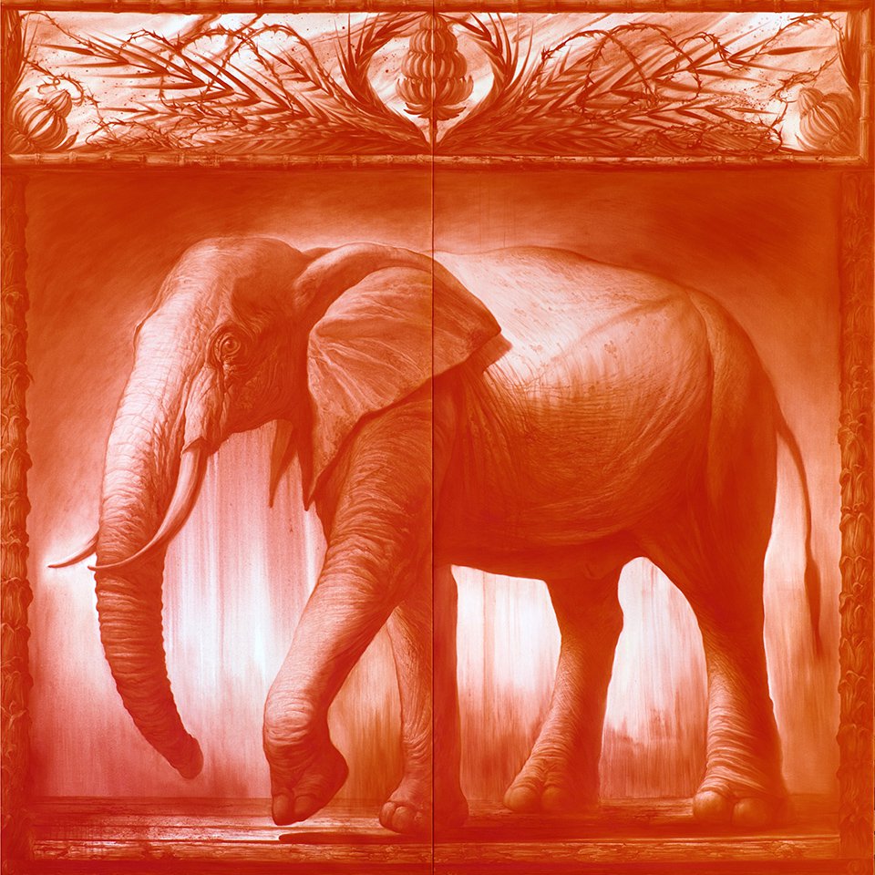 Егор Кошелев. «Наш слон«. 2025. Диптих.  Фото: VLADEY