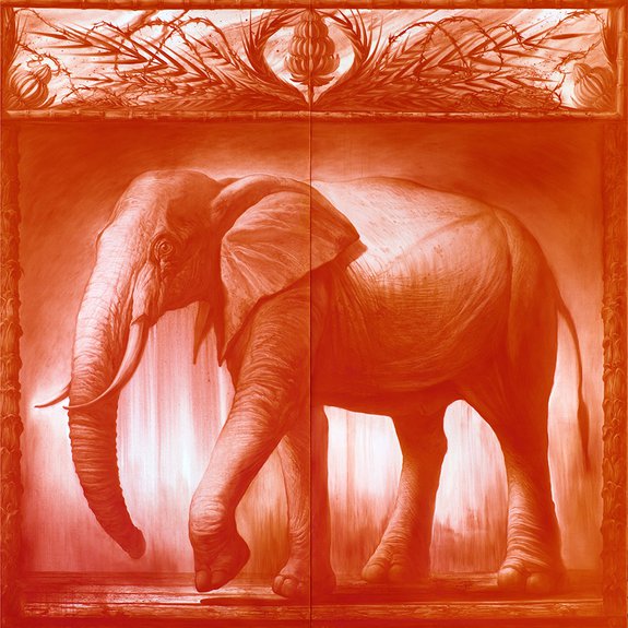 Егор Кошелев. «Наш слон«. 2025. Диптих. Фото: VLADEY
