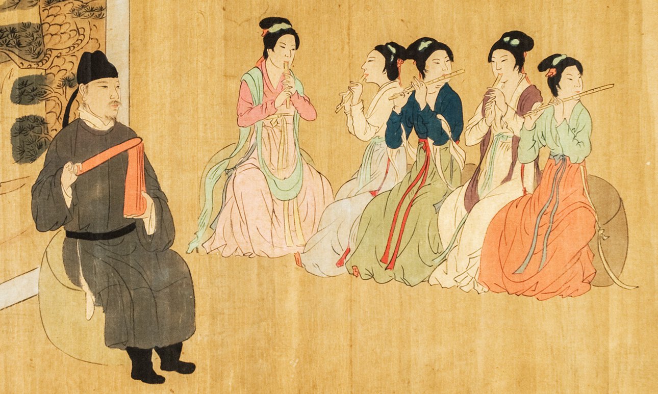Гу Хунчжун. «Ночная пирушка Хан Сицзая». Копия XIX века. Фрагмент. Фото: Государственный Музей Востока