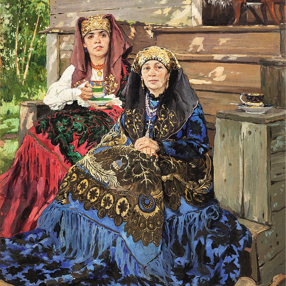 Александр Маковский. «Купчихи. Чаепитие». 1916.  Фото: Музей русского импрессионизма