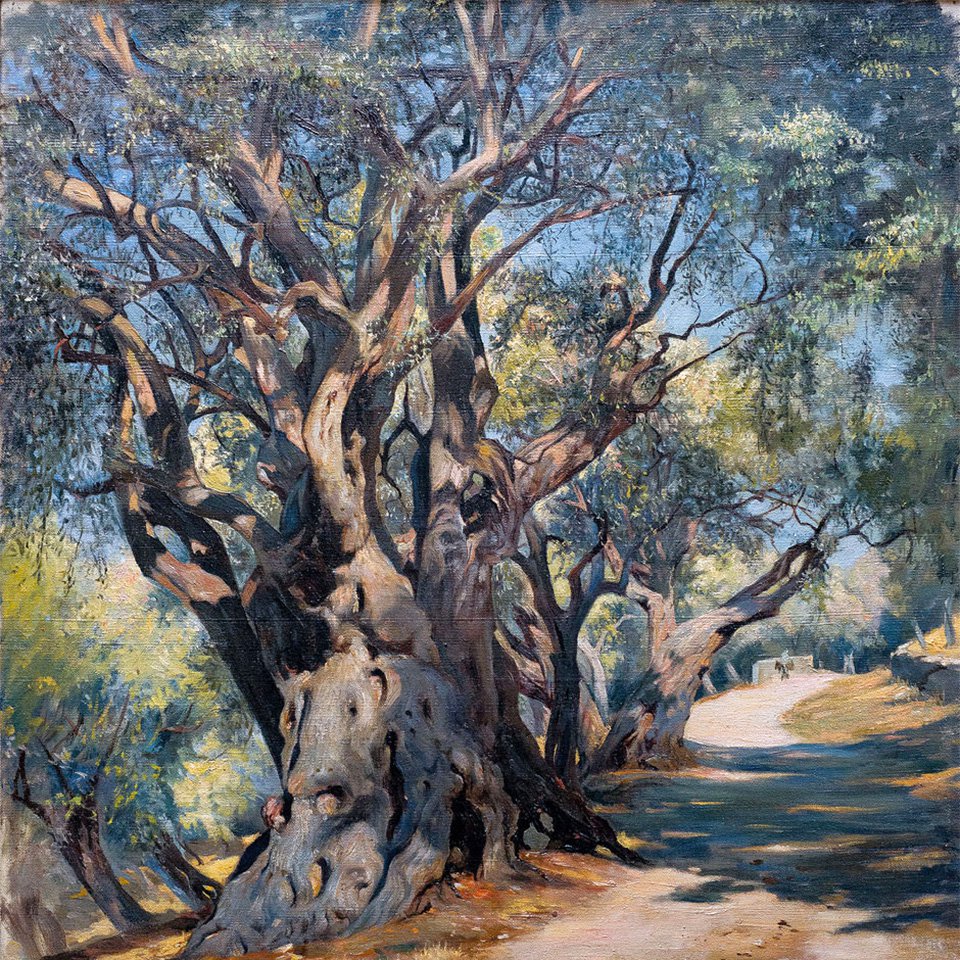 Генрих Семирадский . «Дорога из Рима в Альбано». Этюд. 1873.  Фото: Тверская областная картинная галерея