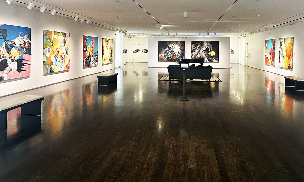 Выставка «Где сталкиваются смыслы» в Музее изобразительных искусств Перл Финчер.  Фото: Pearl Fincher Museum of Fine Arts