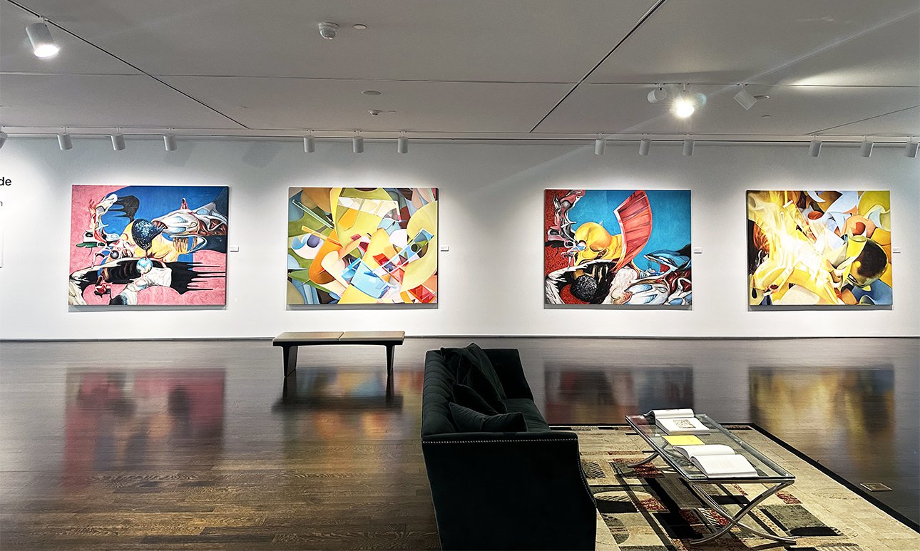 Выставка «Где сталкиваются смыслы» в Музее изобразительных искусств Перл Финчер.  Фото: Pearl Fincher Museum of Fine Arts