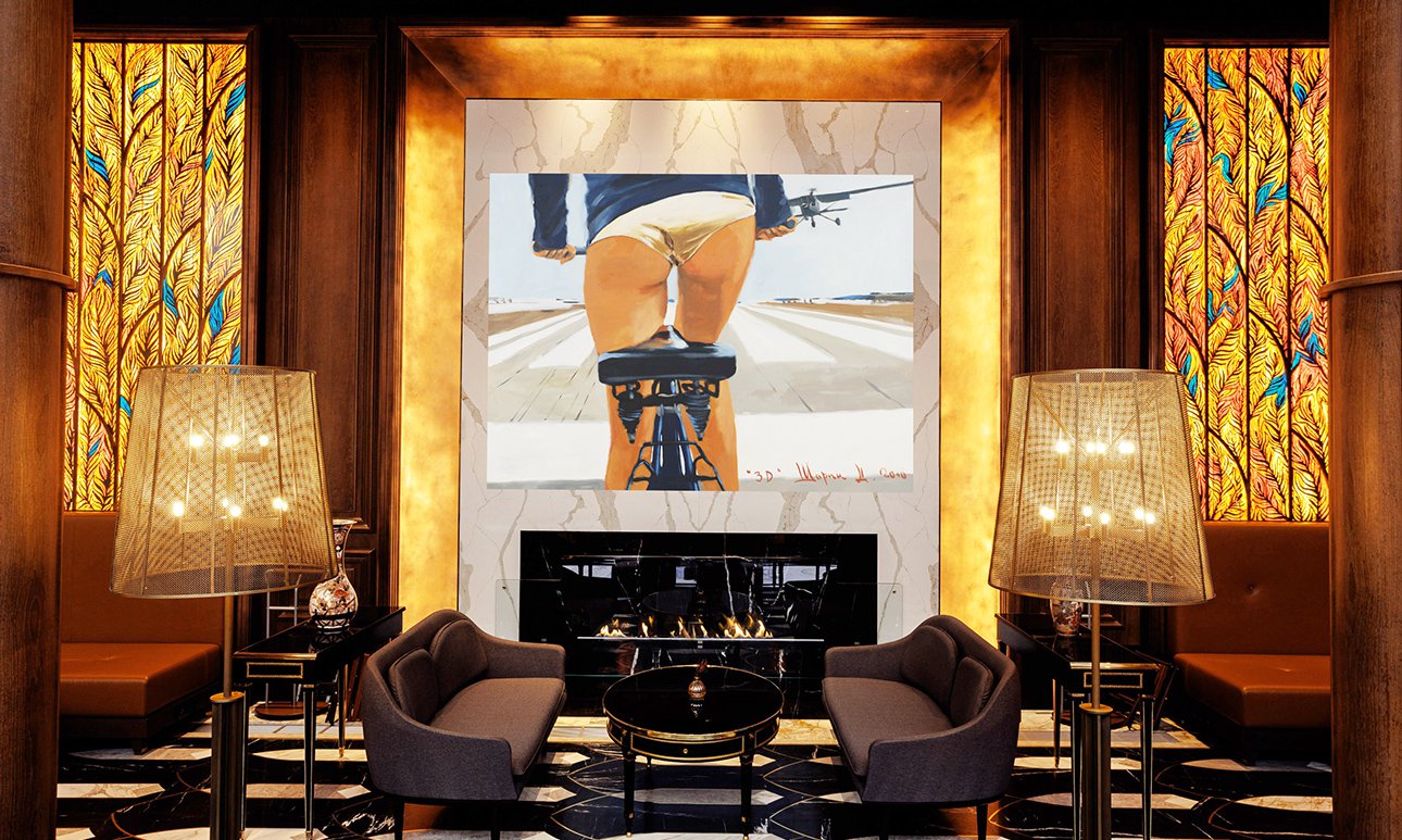 Работа Дмитрия Шорина 3D в баре «Шаляпин». Фото: Stella Art Foundation